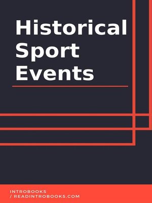 cover image of Historical Sport Events